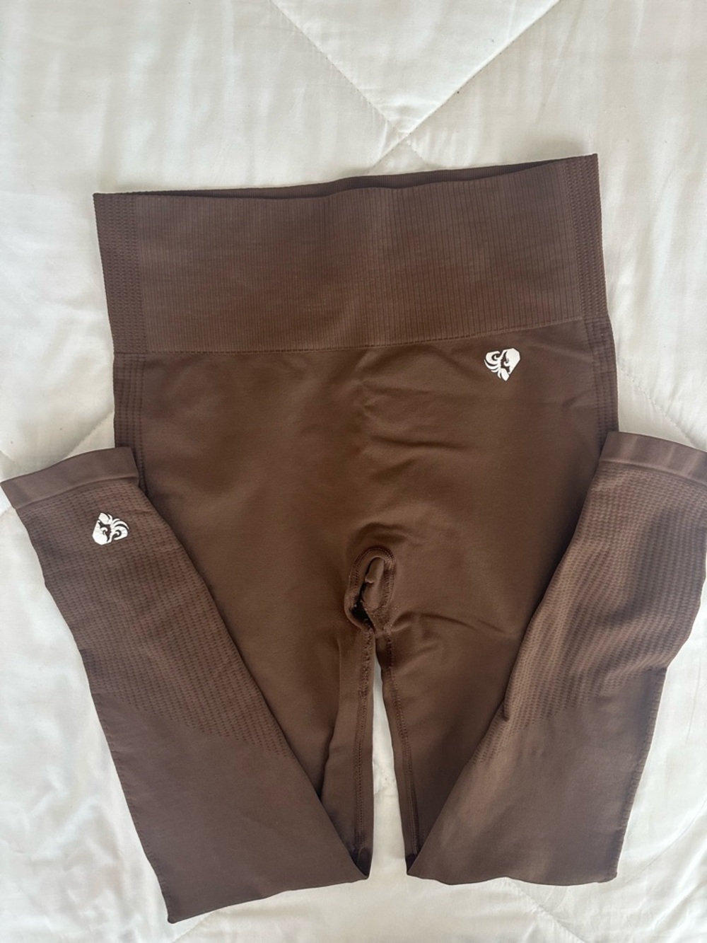 Women’s Best Chocolate Brown Seamless High-Waist Leggings lightly worn.